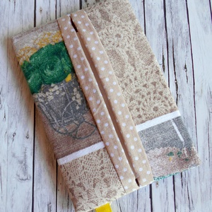 Zsepitartó (Vintage stílusú patchwork mintás zöld-sárga-beige), Táska & Tok, Pénztárca & Más tok, Zsebkendőtartó tok, Varrás, MESKA