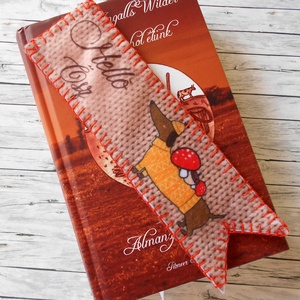 Tacsis könyvjelző Helló ősz felirattal  - könyv & zene - könyvjelző - Meska.hu