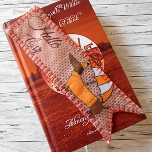 Tacsis könyvjelző Helló ősz felirattal  - könyv & zene - könyvjelző - Meska.hu