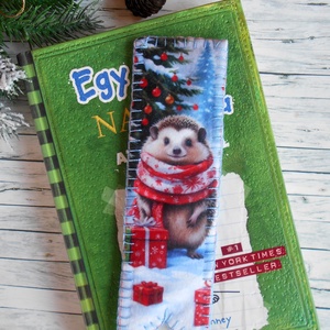 Süni mintás karácsonyi könyvjelző 1., Könyv & Zene, Könyvjelző, Varrás, MESKA