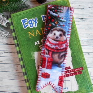 Süni mintás karácsonyi könyvjelző 1. - könyv & zene - könyvjelző - Meska.hu