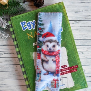 Süni mintás karácsonyi könyvjelző 2. - könyv & zene - könyvjelző - Meska.hu