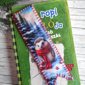 Süni mintás karácsonyi könyvjelző 3., Könyv & Zene, Könyvjelző, Varrás, MESKA