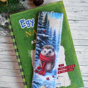 Süni mintás karácsonyi könyvjelző 3. - könyv & zene - könyvjelző - Meska.hu