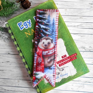 Süni mintás karácsonyi könyvjelző 4., Könyv & Zene, Könyvjelző, Varrás, MESKA