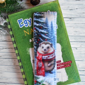 Süni mintás karácsonyi könyvjelző 4. - könyv & zene - könyvjelző - Meska.hu