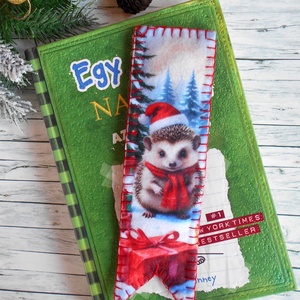 Süni mintás karácsonyi könyvjelző 5., Könyv & Zene, Könyvjelző, Varrás, MESKA
