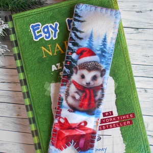 Süni mintás karácsonyi könyvjelző 5. - könyv & zene - könyvjelző - Meska.hu