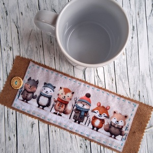 Bögrepalást/melegen tartó cuki erdei állatos 3 - otthon & életmód - konyhafelszerelés, tálalás - tálalás - bögre & csésze - Meska.hu