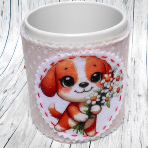 Bögrepalást/melegen tartó kutyusos, Otthon & Életmód, Konyhafelszerelés, tálalás, Tálalás, Bögre & Csésze, Varrás, MESKA