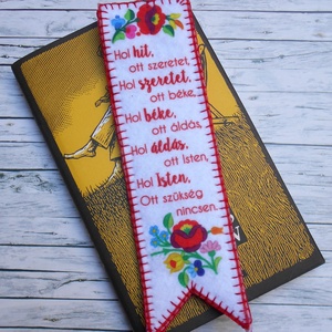 Kalocsai mintás könyvjelző (Háziáldás) - Meska.hu