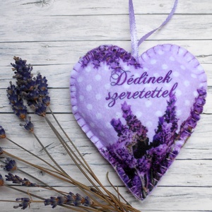 Dédinek-anyák napi levendulával töltött szív , Otthon & Életmód, Dekoráció, Fali és függő dekoráció, Függődísz, Varrás, MESKA