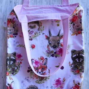 Cuki erdei állatok táska/szatyor  - táska & tok - bevásárlás & shopper táska - shopper, textiltáska, szatyor - Meska.hu