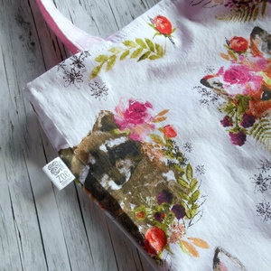 Cuki erdei állatok mintás táska/szatyor gyerekeknek - táska & tok - bevásárlás & shopper táska - shopper, textiltáska, szatyor - Meska.hu