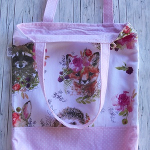 Cuki erdei állatok mintás táska/szatyor gyerekeknek - táska & tok - bevásárlás & shopper táska - shopper, textiltáska, szatyor - Meska.hu