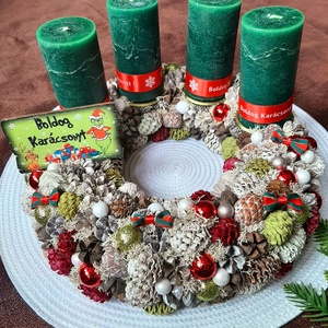 Grincses adventi koszorú - Meska.hu