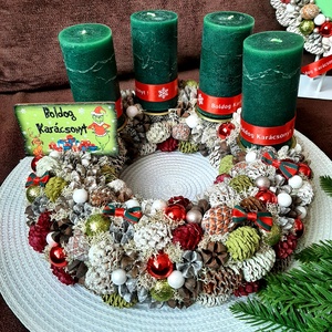 Grincses adventi koszorú - karácsony - adventi díszek - adventi koszorú - Meska.hu