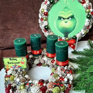Grincses adventi koszorú - karácsony - adventi díszek - adventi koszorú - Meska.hu