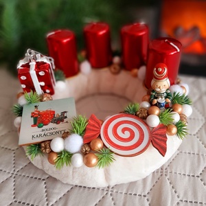 Diótörős adventi koszorú - Meska.hu