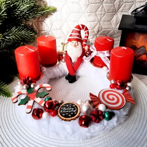 Mikulásos adventi koszorú - Meska.hu
