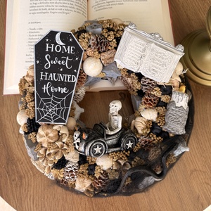 Csontváz úr hazafelé tart ajtódísz - otthon & életmód - dekoráció - halloween - halloweeni ajtódíszek és ablakdíszek - Meska.hu
