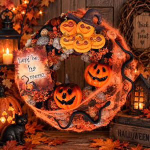 Halloweeni ajtódísz - Meska.hu