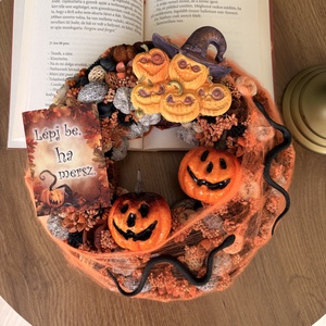 Halloweeni ajtódísz - otthon & életmód - dekoráció - halloween - halloweeni ajtódíszek és ablakdíszek - Meska.hu