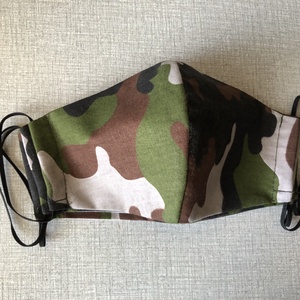Szájmaszk barna-khaki  terepmintás kamaszoknak - gyerek - gyerek - Meska.hu
