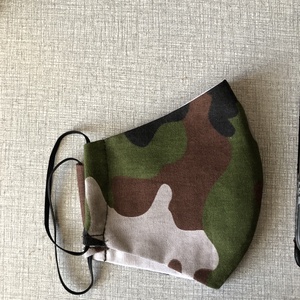 Szájmaszk barna-khaki  terepmintás kamaszoknak - gyerek - gyerek - Meska.hu