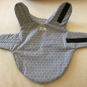 Kutyaruha-esőkabát fekete-mintás béléssel 30 cm - otthon & életmód - kisállatoknak - kutyáknak - Meska.hu