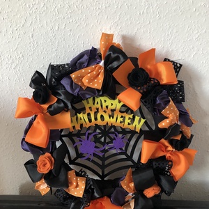 Halloween koszorú, Otthon & Életmód, Halloween, Halloweeni ajtódíszek és ablakdíszek, Dekoráció, Mindenmás, MESKA