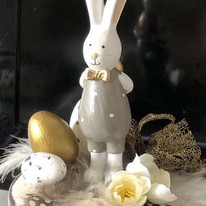 Húsvéti nyuszi asztali dísz - otthon & életmód - dekoráció - asztal és polc dekoráció - asztaldísz - Meska.hu