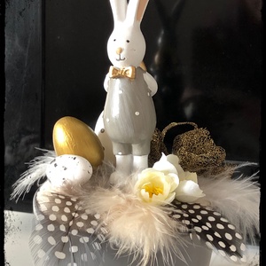 Húsvéti nyuszi asztali dísz - otthon & életmód - dekoráció - asztal és polc dekoráció - asztaldísz - Meska.hu