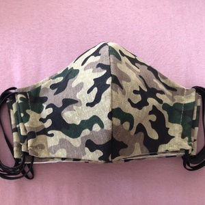 Szájmaszk drapp-khaki-fekete  terepmintás - gyerek - gyerek - Meska.hu