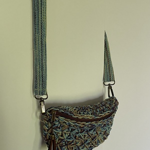 Horgolt crossbody övtáska - otthon & életmód - tárolás & rendszerezés - tárolókosár - Meska.hu