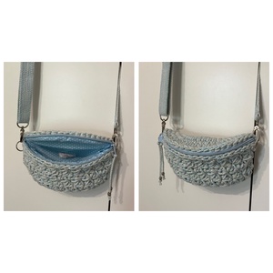 Horgolt crossbody övtáska - otthon & életmód - tárolás & rendszerezés - tárolókosár - Meska.hu