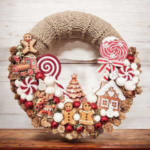 Téli ajtódísz, Karácsony, Karácsonyi lakásdekoráció, Karácsonyi ajtódíszek, , MESKA