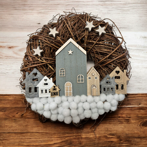 Téli ajtódísz - Meska.hu