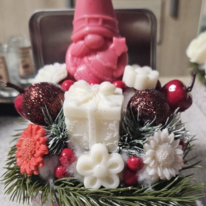 Karácsonyi illatviasz virág box (piros) -  - Meska.hu