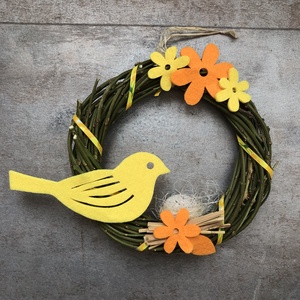 Madárkás ajtódísz (upcycling) - Meska.hu