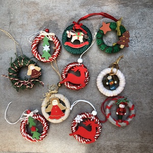 Karácsonyfadísz függönykarikából (upcycling) - Meska.hu