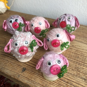 Szerencsehozó malac (upcycling) - otthon & életmód - dekoráció - asztal és polc dekoráció - asztaldísz - Meska.hu