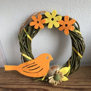Madárkás ajtódísz (upcycling) - otthon & életmód - dekoráció - ajtó- és ablak dekoráció - ajtódísz & kopogtató - Meska.hu
