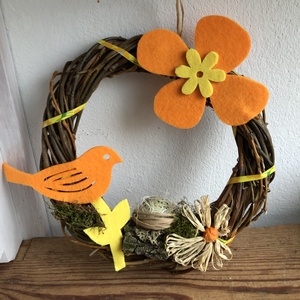 Madárkás ajtódísz (upcycling) - Meska.hu