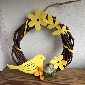 Madárkás ajtódísz (upcycling) - otthon & életmód - dekoráció - ajtó- és ablak dekoráció - ajtódísz & kopogtató - Meska.hu