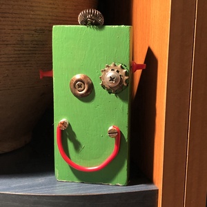 Robot dekoráció (upcycling), Otthon & Életmód, Dekoráció, Asztal és polc dekoráció, Asztaldísz, Mindenmás, MESKA