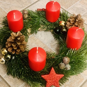 Adventi koszorú  - Meska.hu