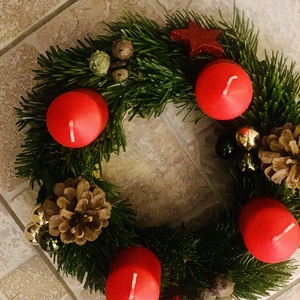 Adventi koszorú  - karácsony - adventi díszek - adventi koszorú - Meska.hu
