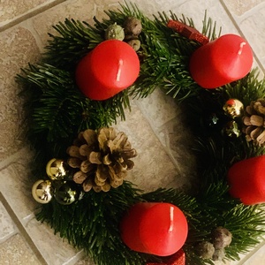 Adventi koszorú  - karácsony - adventi díszek - adventi koszorú - Meska.hu