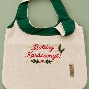 Karácsonyi válltáska - karácsony - karácsonyi ajándékozás - karácsonyi ajándékcsomagolás - Meska.hu